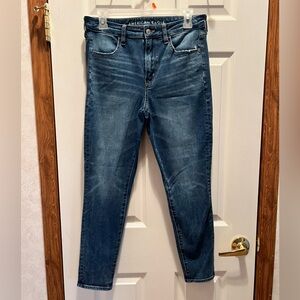 American Eagle Super Hi-Rise Jegging Dark Blue Denim